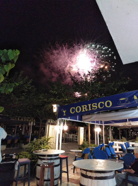 terraza Bar Corisco by night